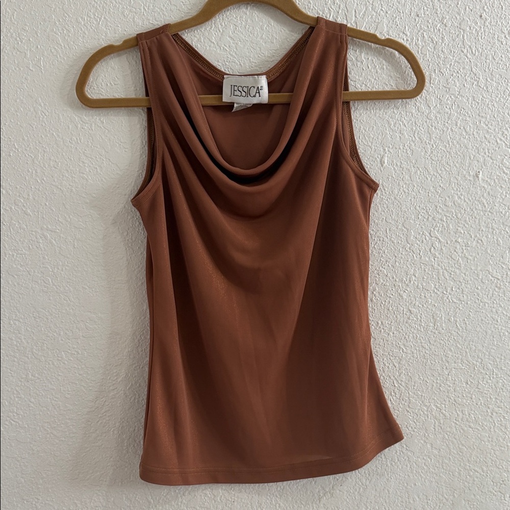 Jessica Rust Sleeveless Tank Top